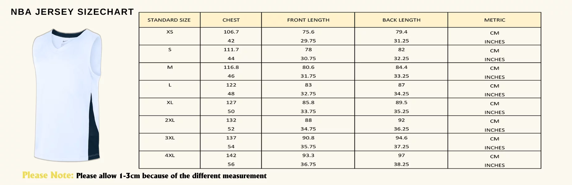 Size Chart 1