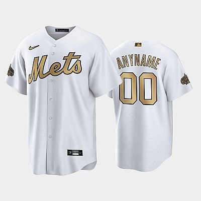 2022-23 All-Star Game NL New York Mets White 00 Custom Jersey V7