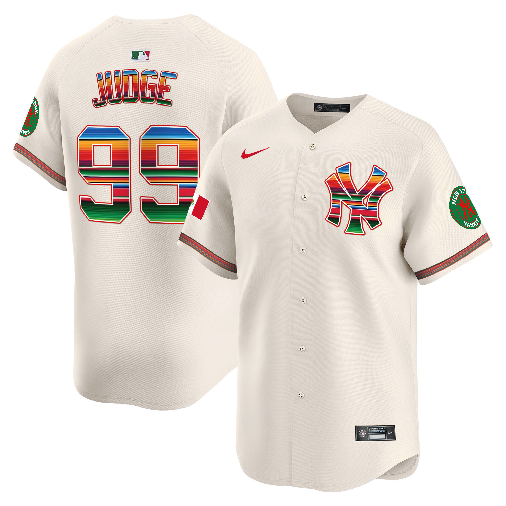 Aaron Judge Men's New York Yankees Mexico Vapor Premier Limited Cream Jersey V95