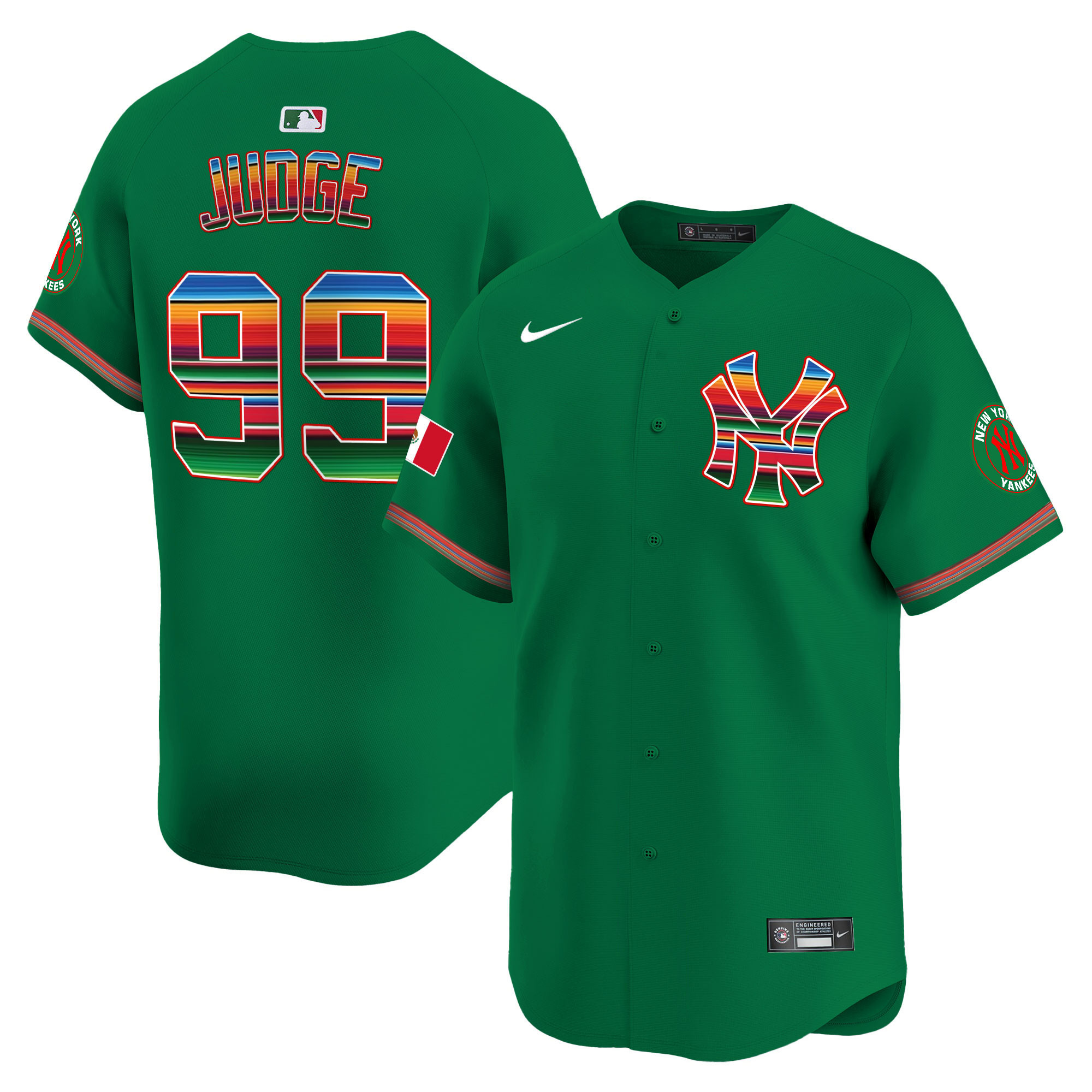 Aaron Judge Men's New York Yankees Mexico Vapor Premier Limited Green Jersey V85