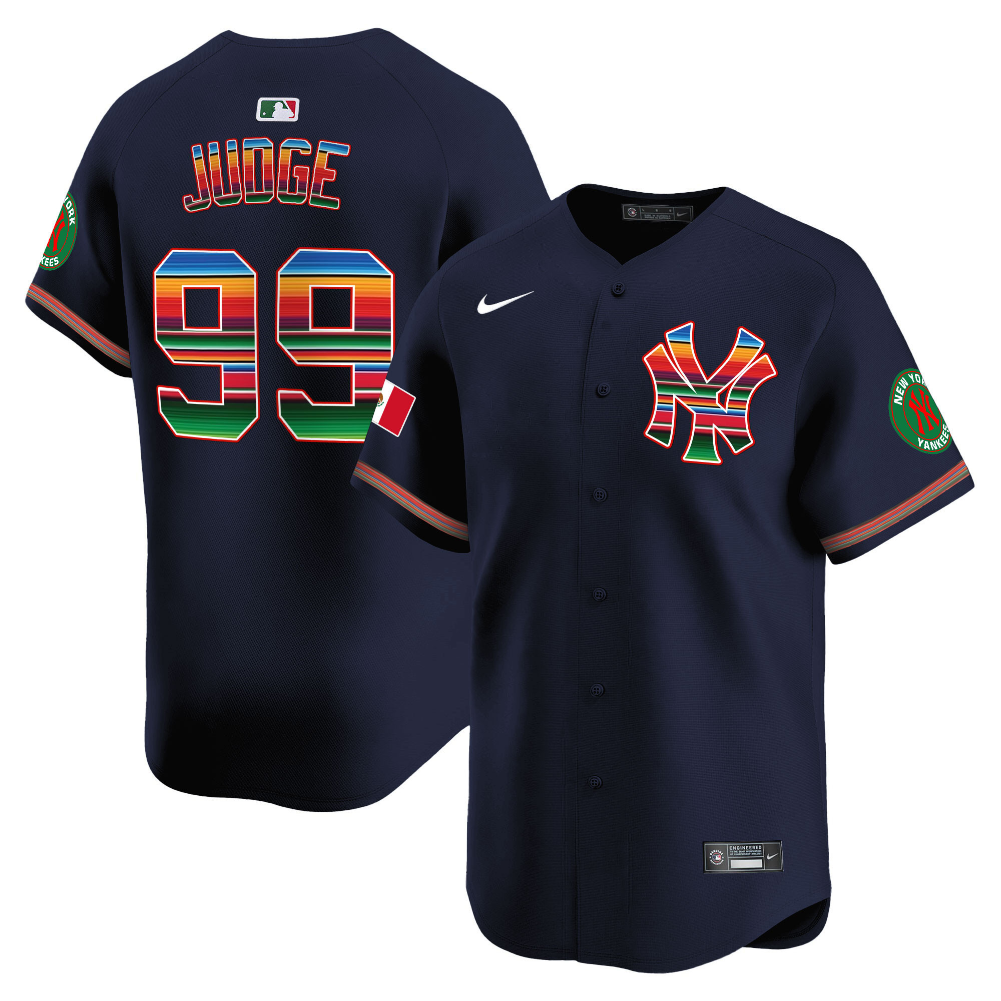 Aaron Judge Men's New York Yankees Mexico Vapor Premier Limited Navy Jersey V48