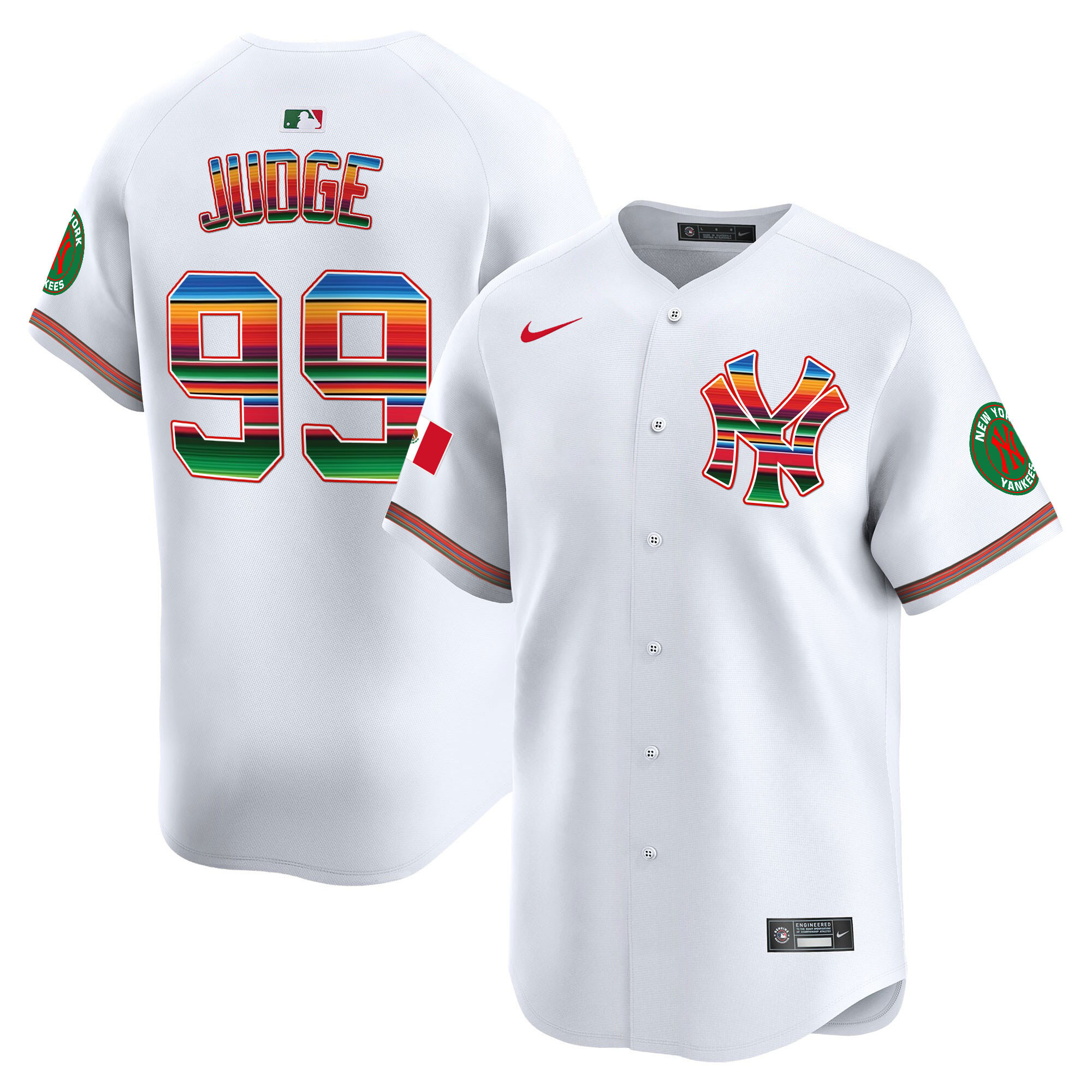 Aaron Judge Men's New York Yankees Mexico Vapor Premier Limited White Jersey V17