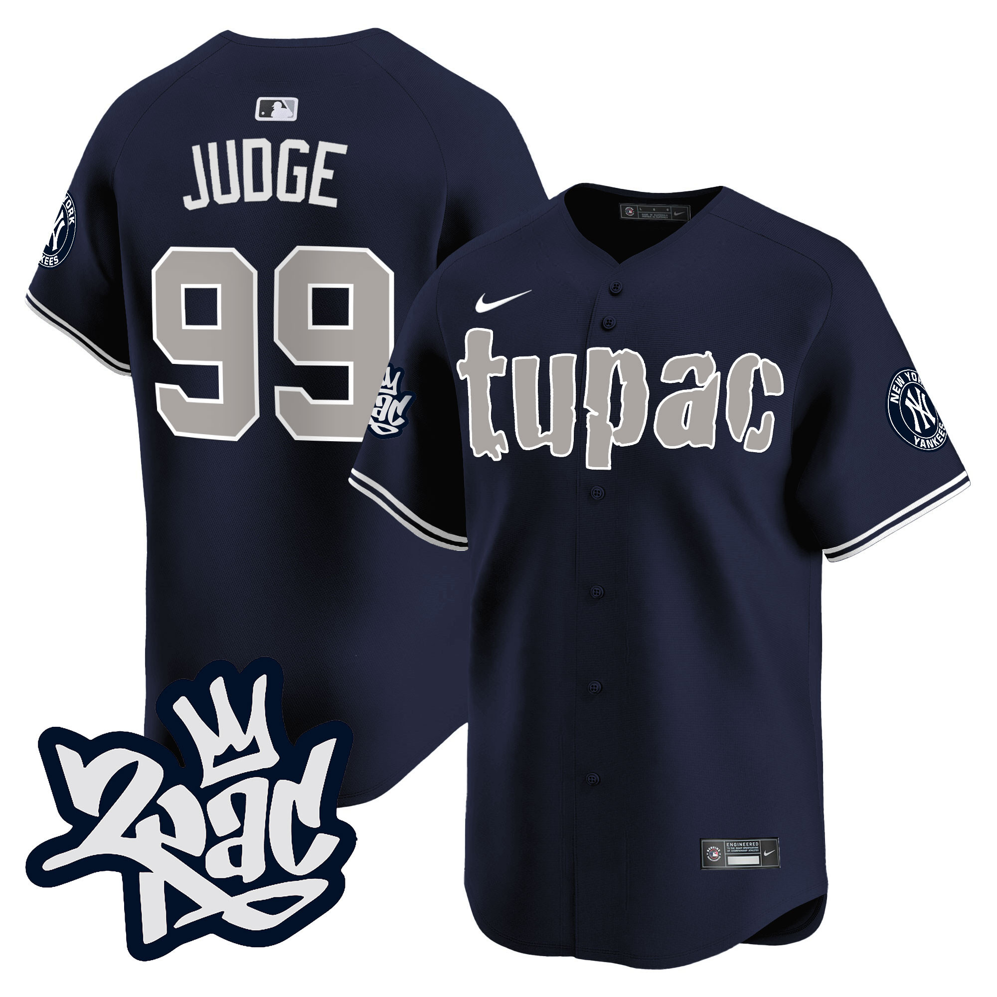 Aaron Judge Men's New York Yankees Tupac Shakur Vapor Premier Limited Alternate Jersey V59