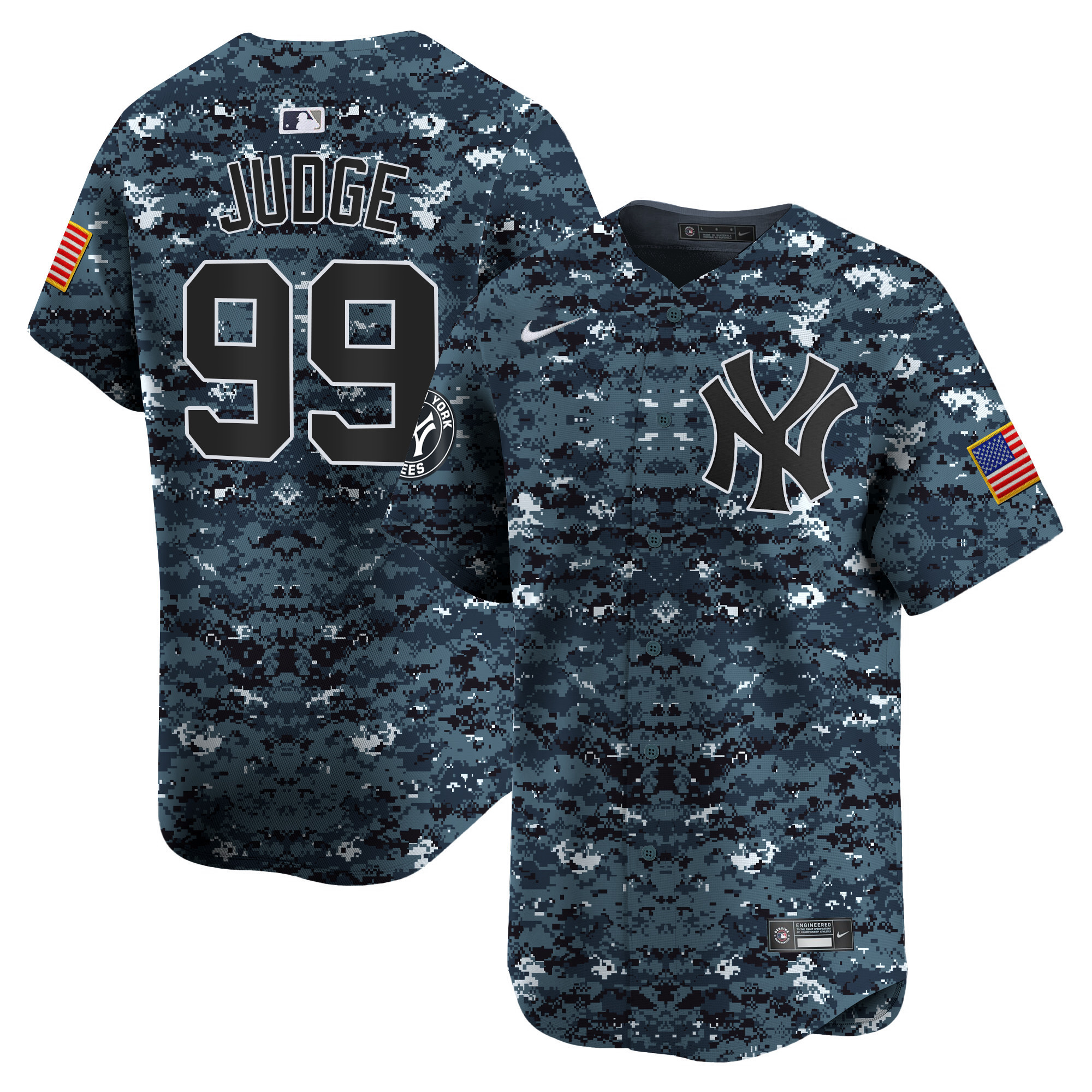 Aaron Judge Men's New York Yankees USMC Alternate Vapor Premier Limited Navy Jersey V57