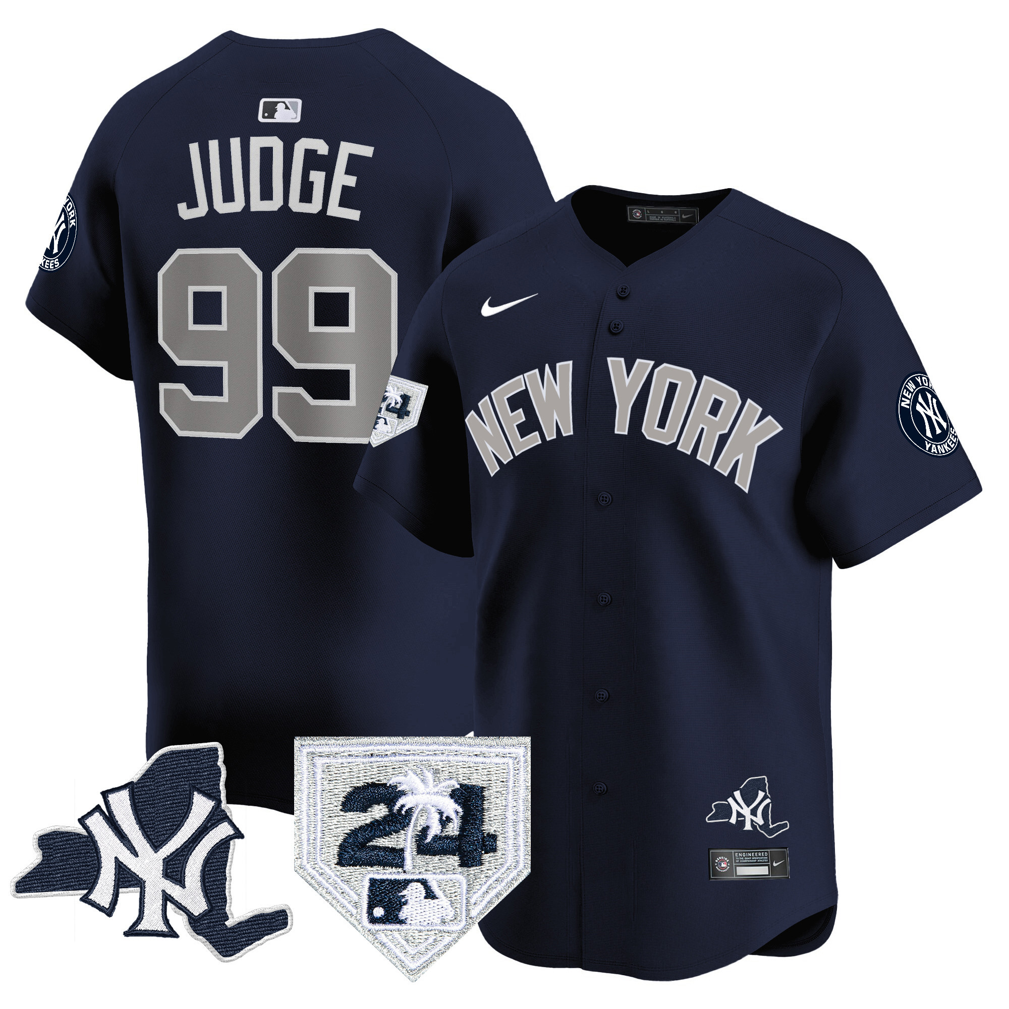 Aaron Judge Men's New York Yankees Vapor Premier Limited - New York Patch Alternate Jersey V10