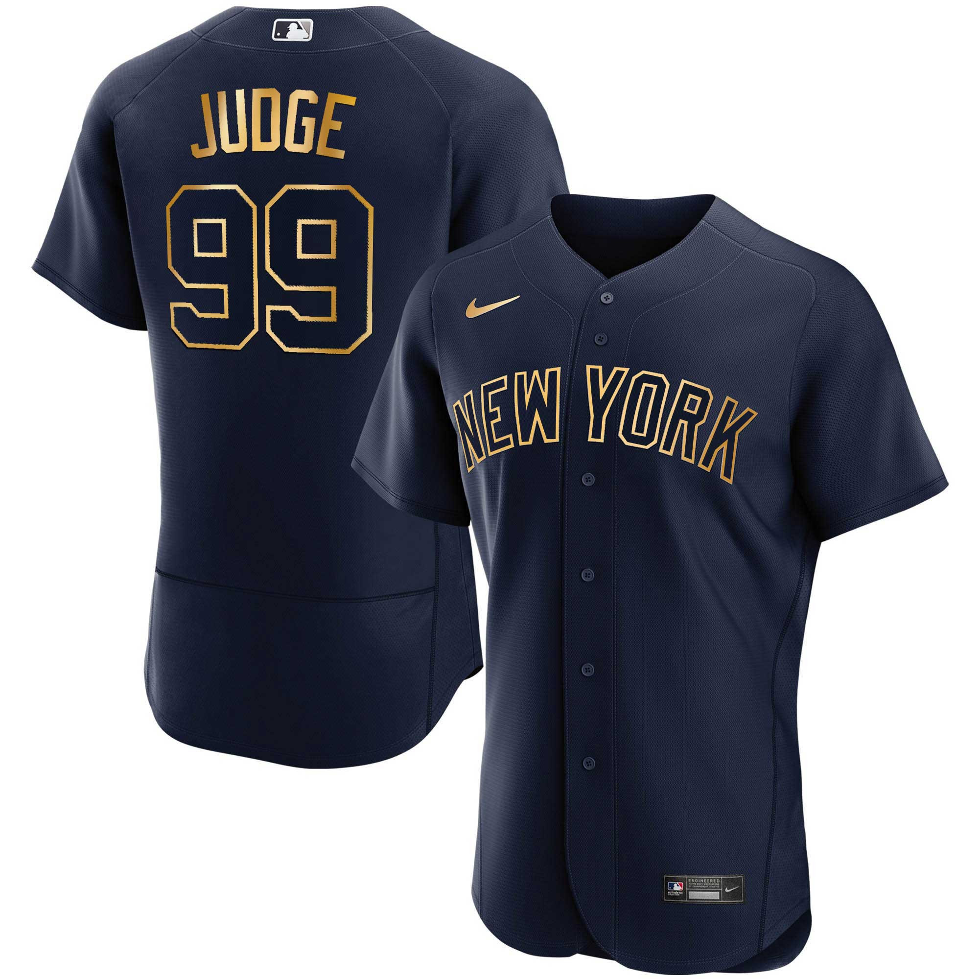 Aaron Judge New York Yankees Navy Gold Jersey V90