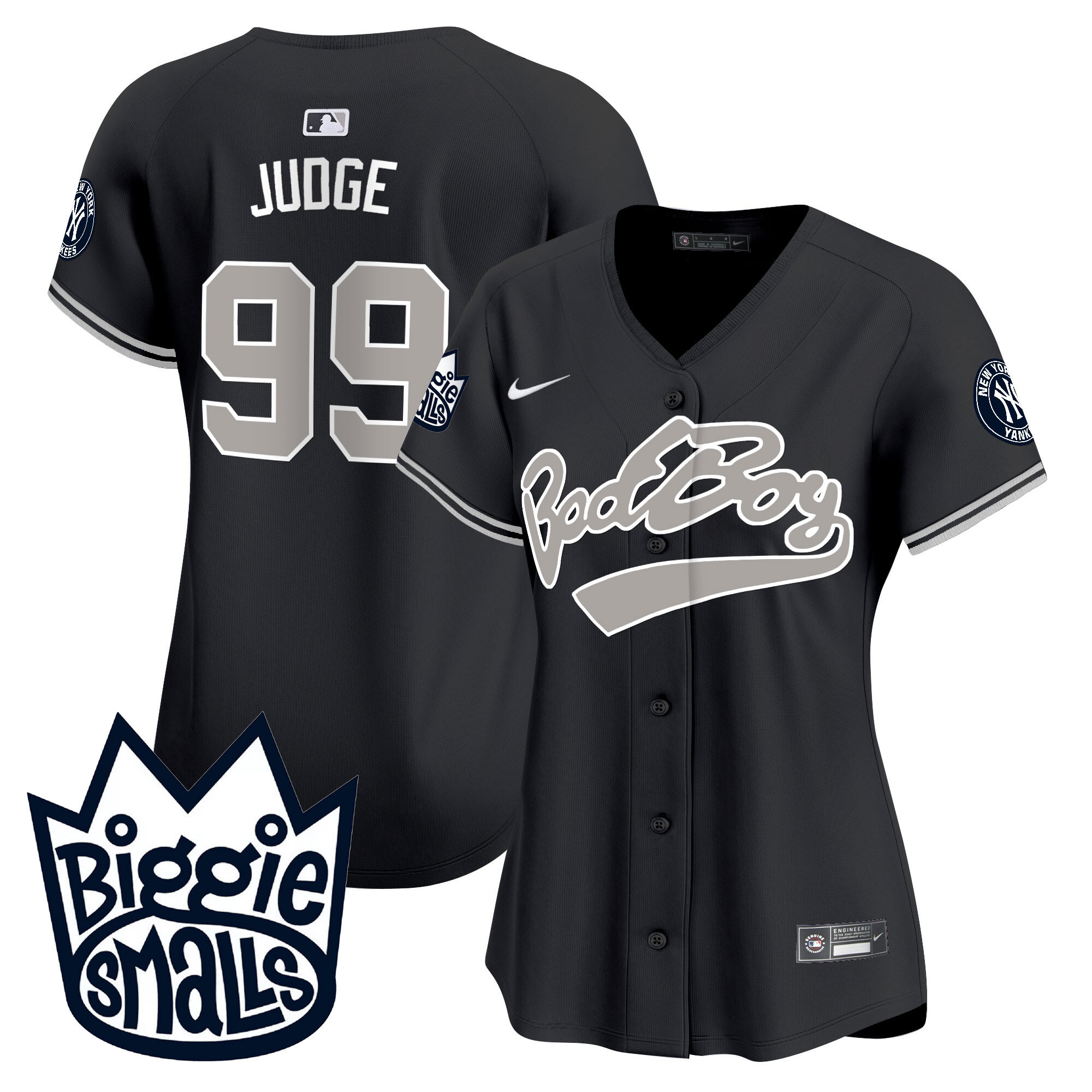 Aaron Judge Women's New York Yankees Biggie Smalls Vapor Premier Limited Black Jersey V30