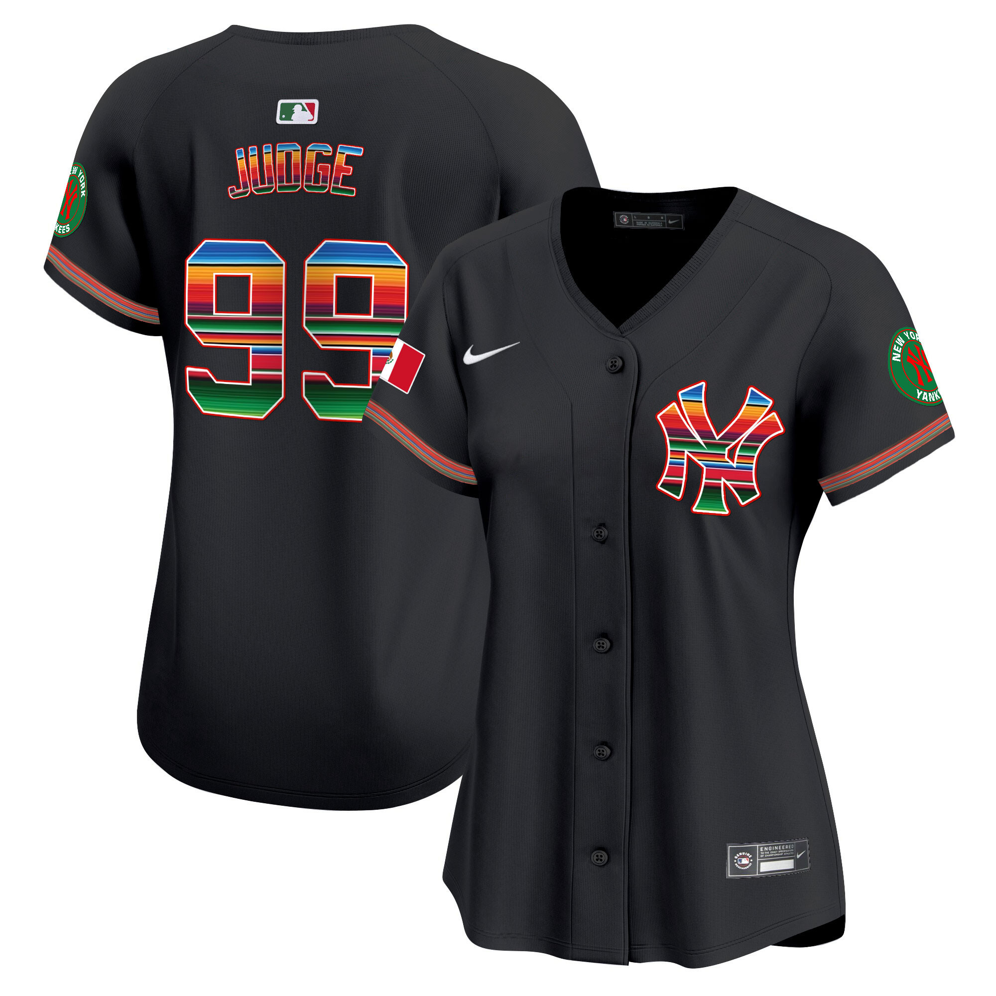 Aaron Judge Women's New York Yankees Mexico Vapor Premier Limited Black Jersey V34