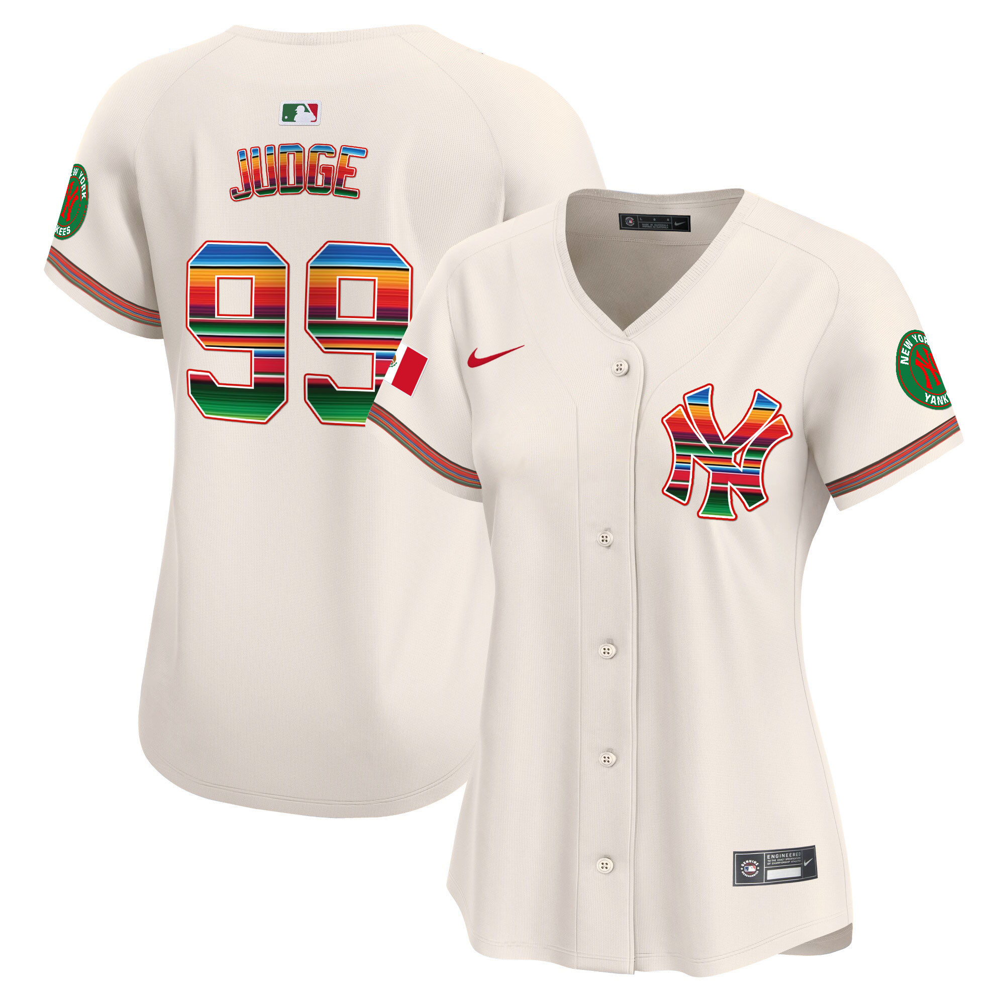 Aaron Judge Women's New York Yankees Mexico Vapor Premier Limited Cream Jersey V99
