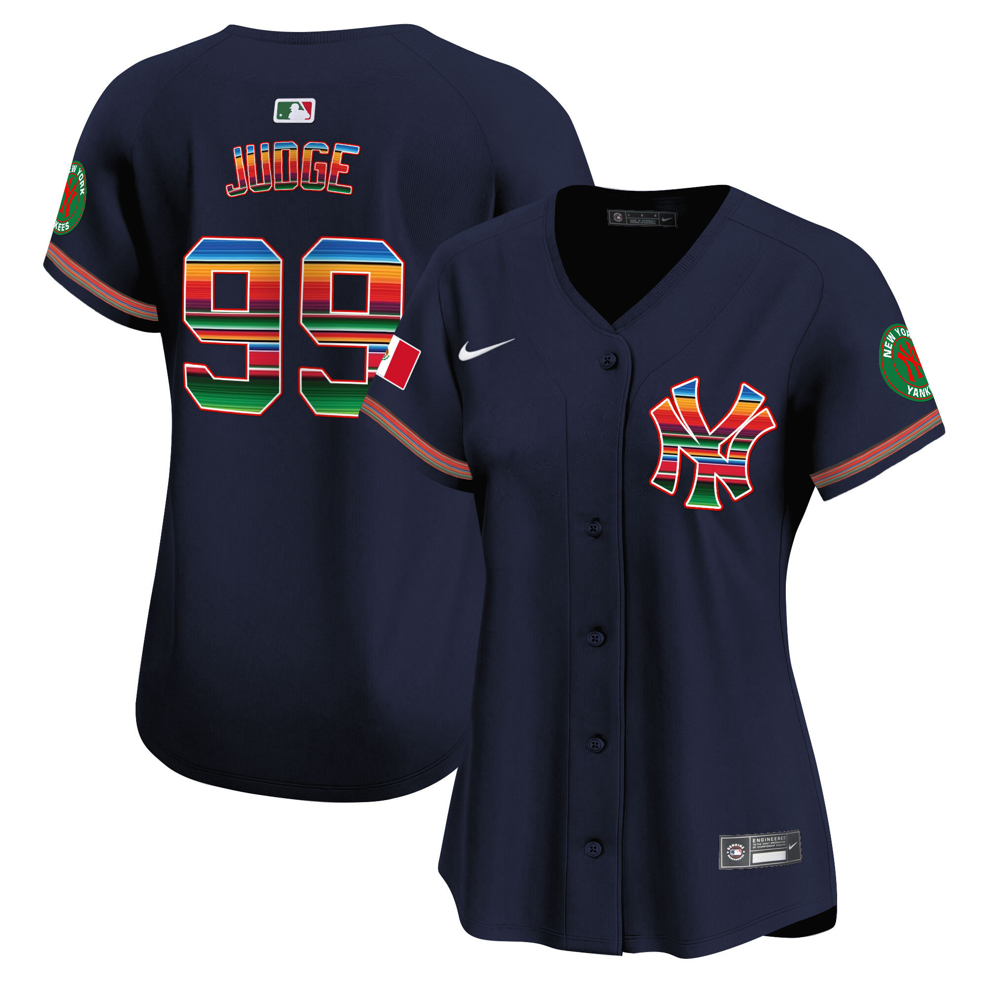 Aaron Judge Women's New York Yankees Mexico Vapor Premier Limited Navy Jersey V2