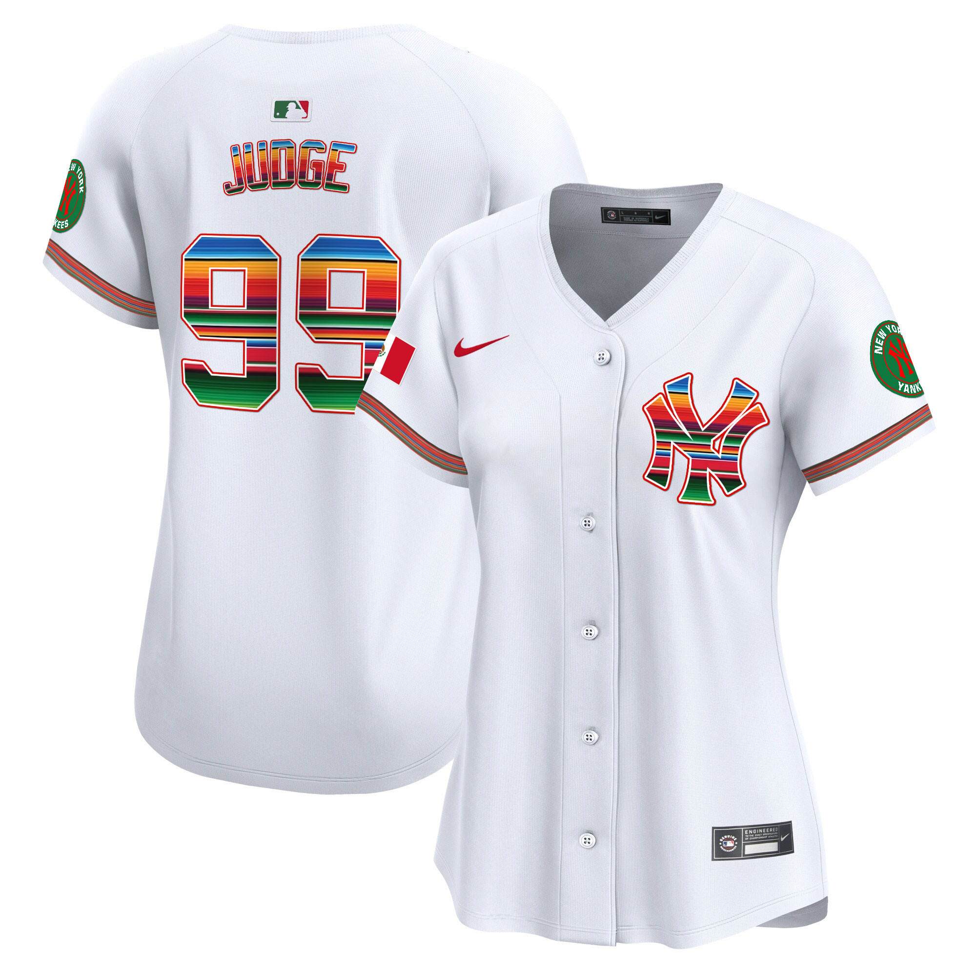 Aaron Judge Women's New York Yankees Mexico Vapor Premier Limited White Jersey V19