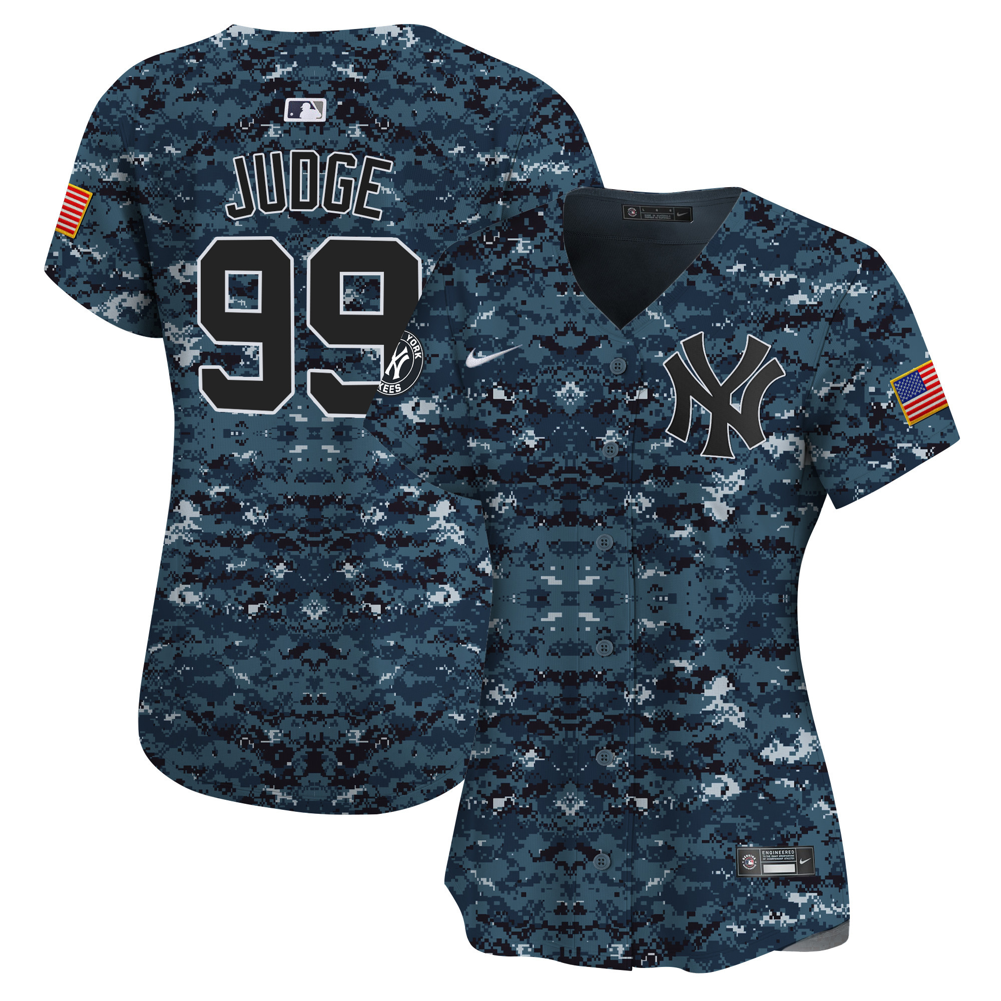 Aaron Judge Women's New York Yankees USMC Alternate Vapor Premier Limited Navy Jersey V1