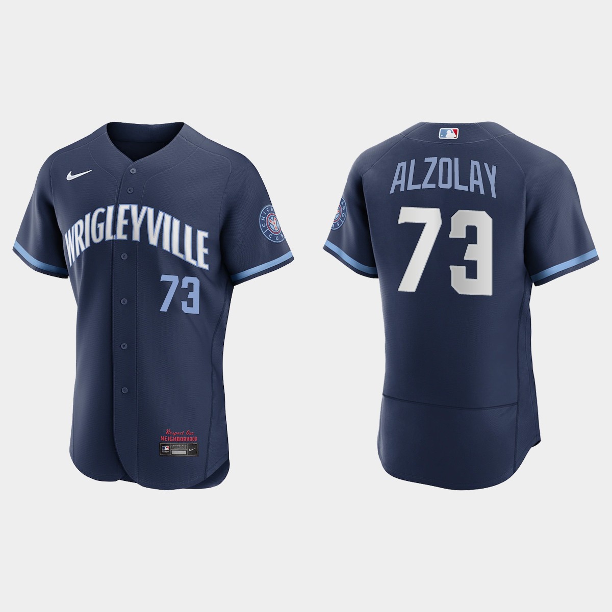 Adbert Alzolay #73 Chicago Cubs 2021 City Connect Jersey - Navy