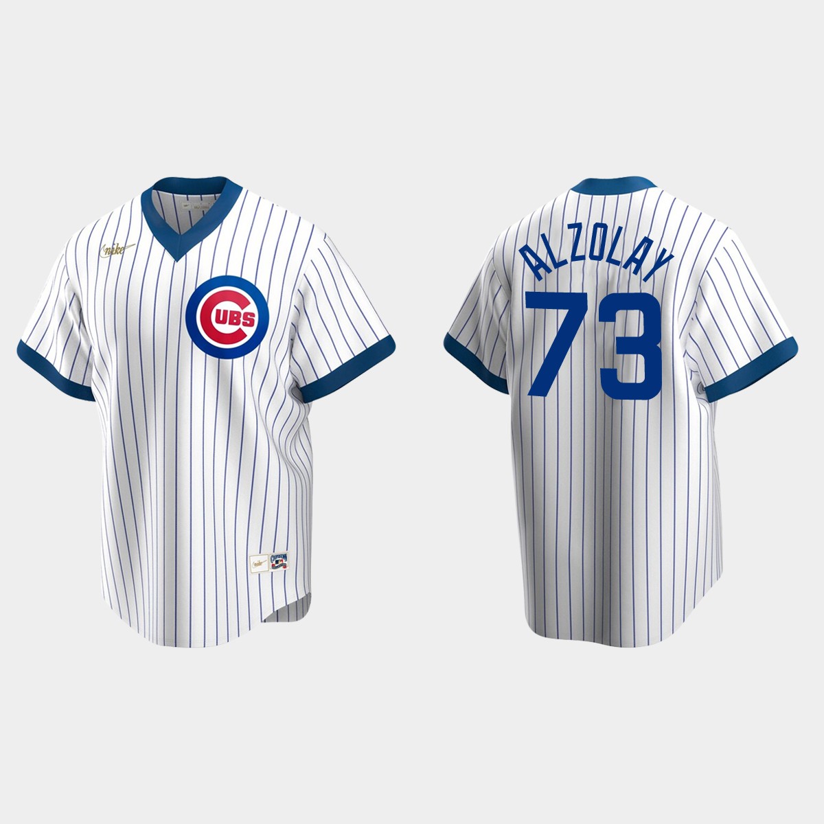 Adbert Alzolay #73 Chicago Cubs Cooperstown Collection Home Jersey - White