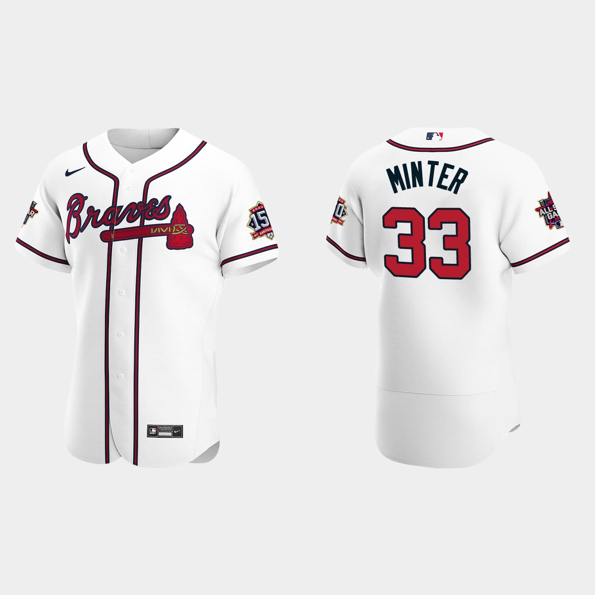 A.J. Minter #33 Atlanta Braves 2021 All-Star Game Jersey - White