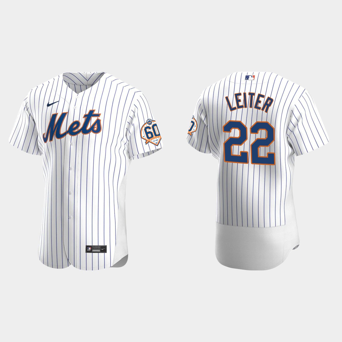 Al Leiter New York Mets 60th Anniversary Home Jersey - White V7