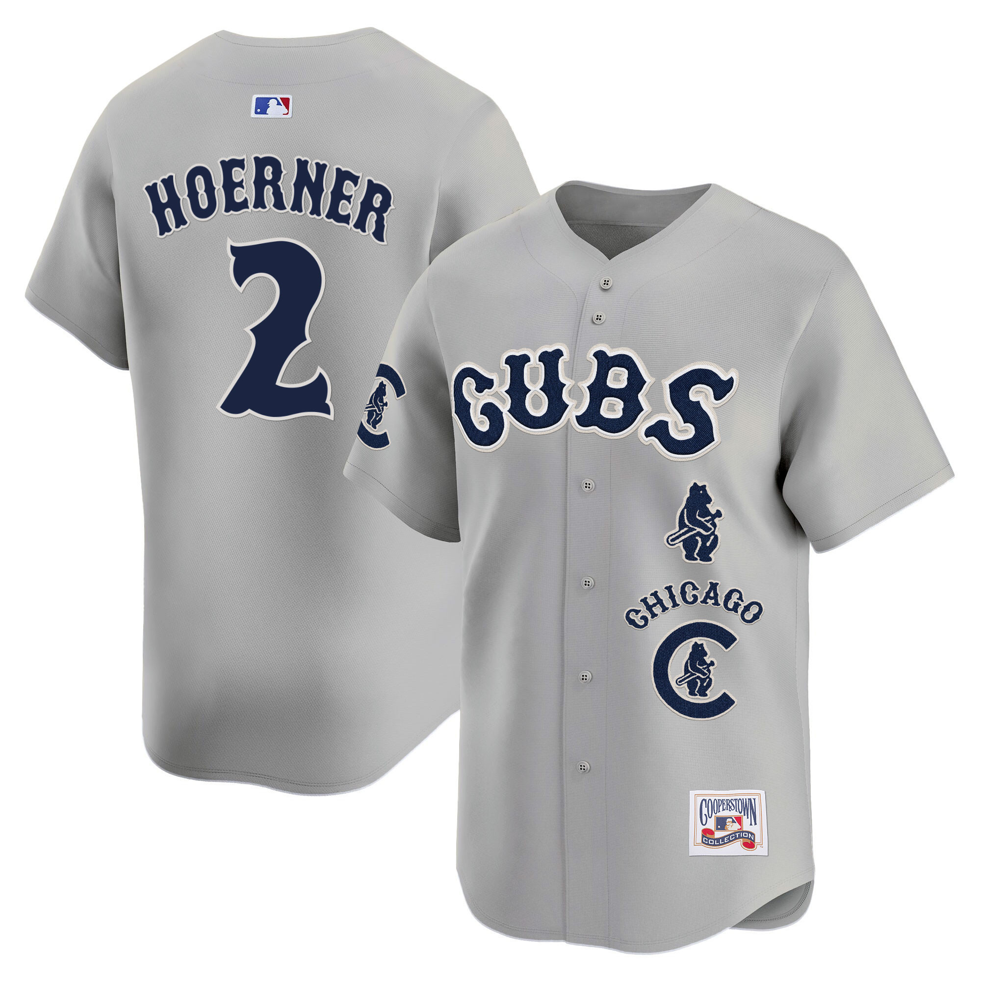 Nico Hoerner Men's Chicago Cubs Special Vapor Premier Limited Gray Road Jersey - All Stitched