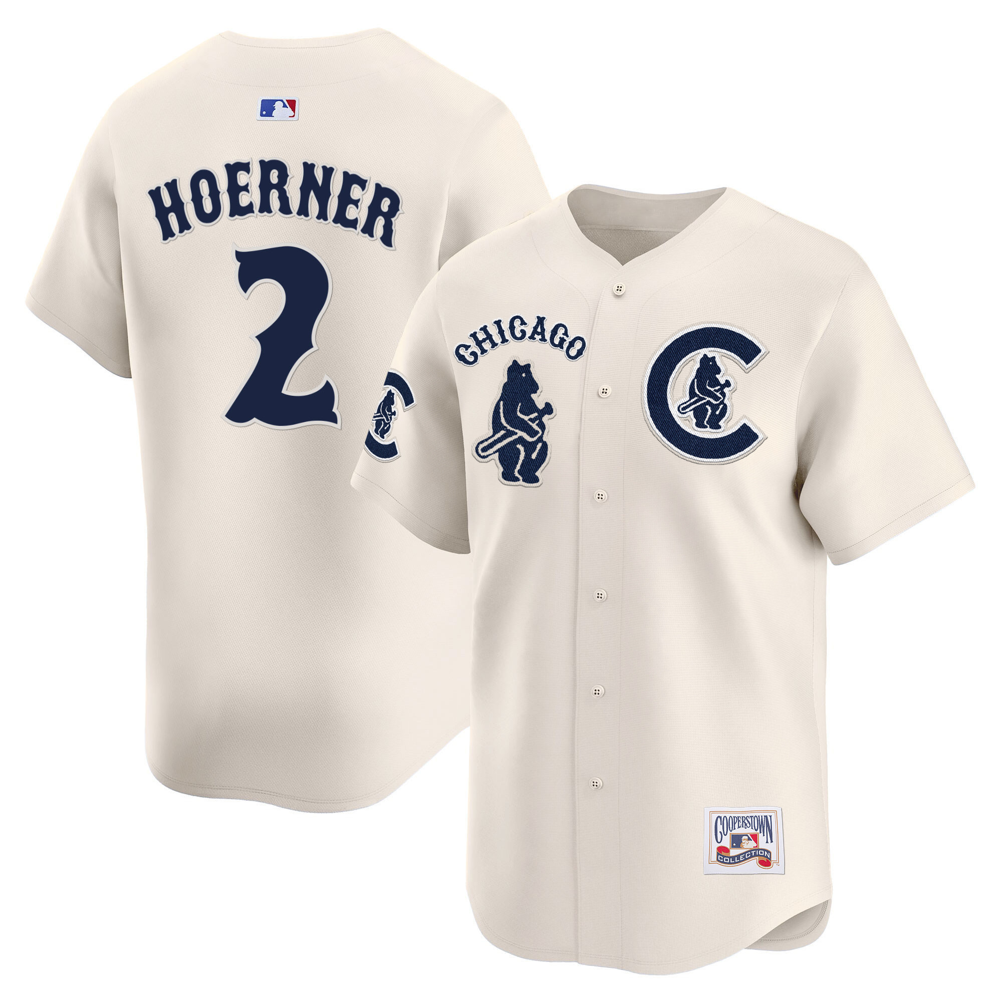 Nico Hoerner Men's Chicago Cubs Special Vapor Premier Limited V2 Cream Jersey - All Stitched