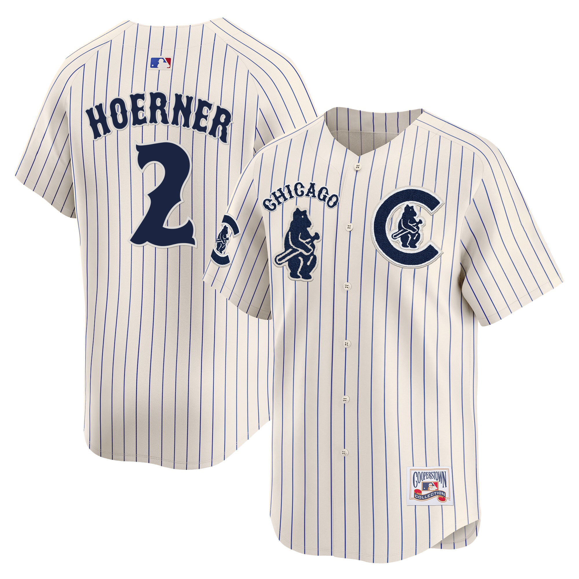 Nico Hoerner Men's Chicago Cubs Special Vapor Premier Limited V2 Pinstripe Jersey - All Stitched