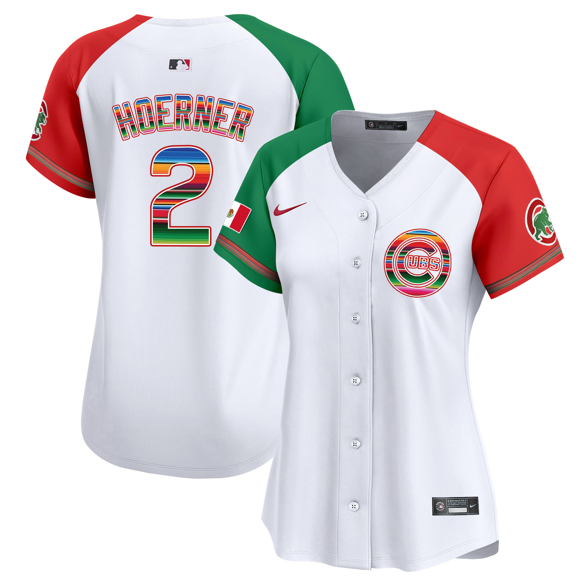 Nico Hoerner Women's Chicago Cubs Mexico Vapor Premier Limited Alternate Jersey - All Stitched