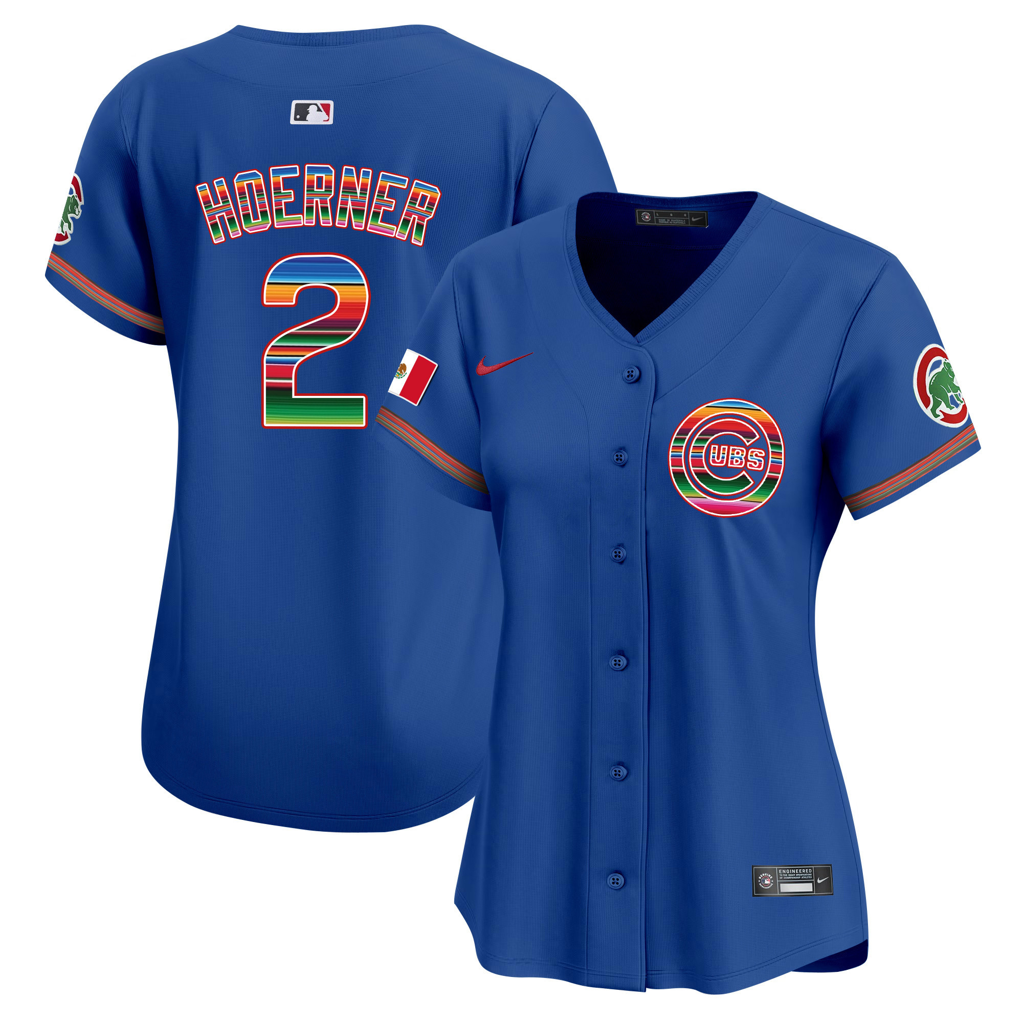Nico Hoerner Women's Chicago Cubs Mexico Vapor Premier Limited Royal Jersey - All Stitched
