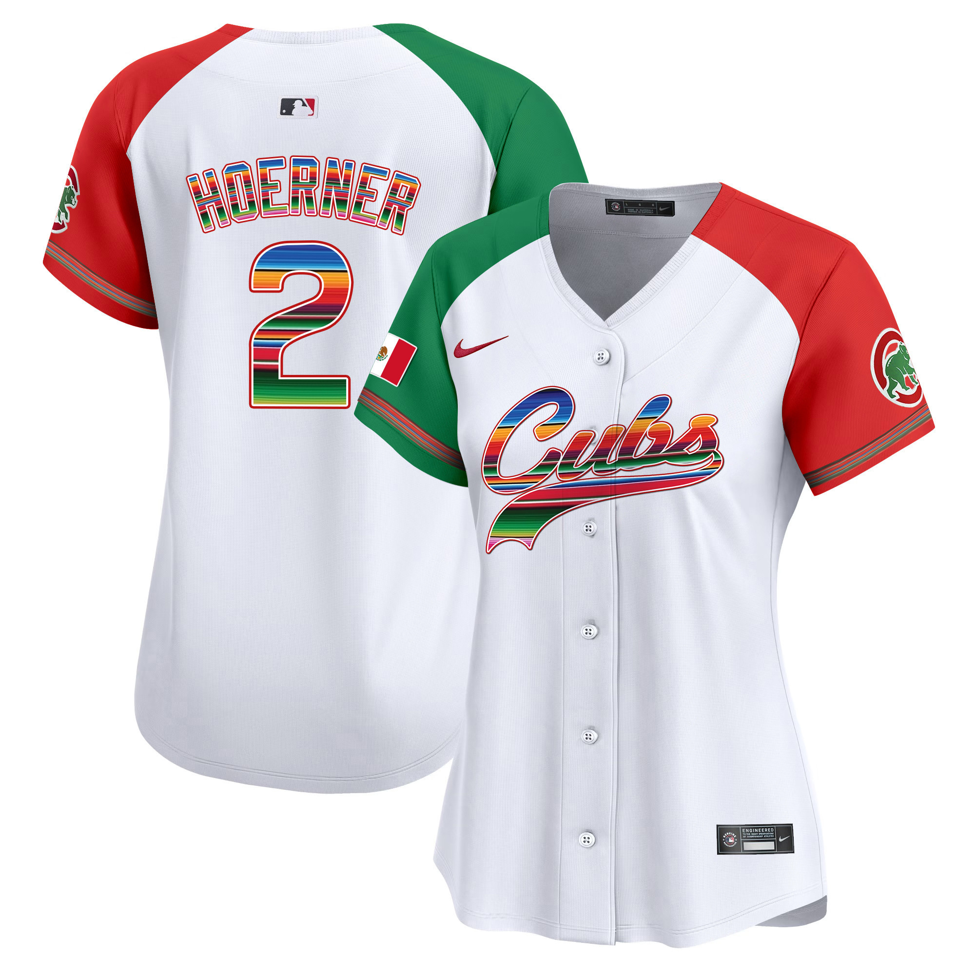 Nico Hoerner Women's Chicago Cubs Mexico Vapor Premier Limited V2 Alternate Jersey - All Stitched