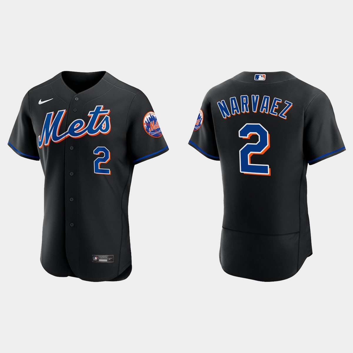 Omar Narvaez New York Mets Alternate Jersey - Black V33