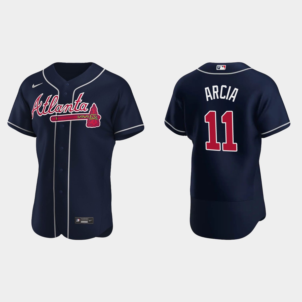 Orlando Arcia Atlanta Braves Alternate Jersey - Navy
