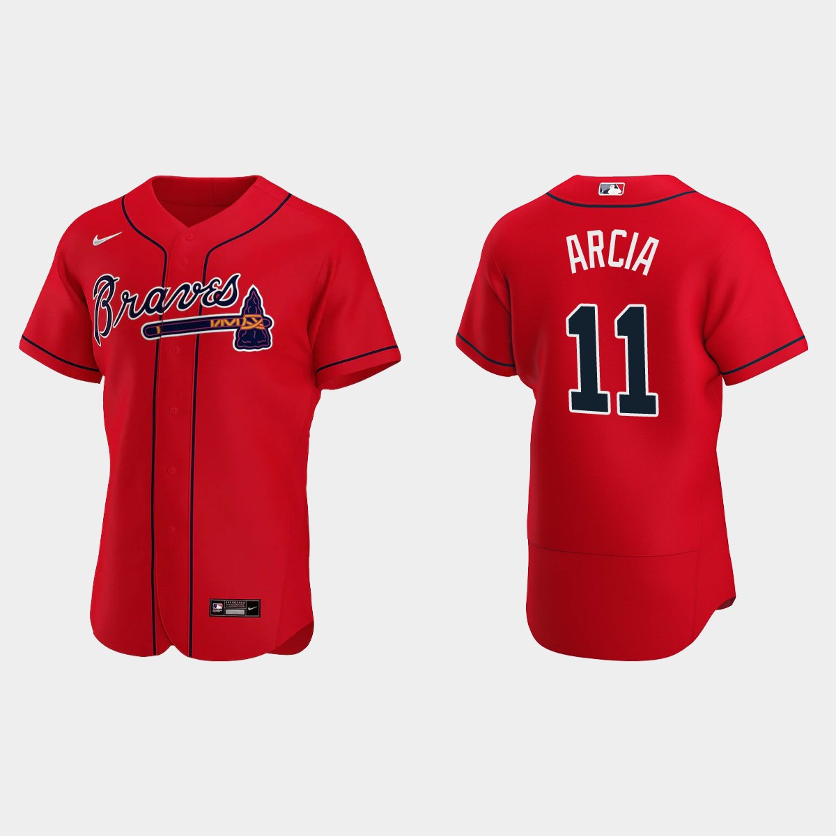 Orlando Arcia Atlanta Braves Alternate Jersey - Red