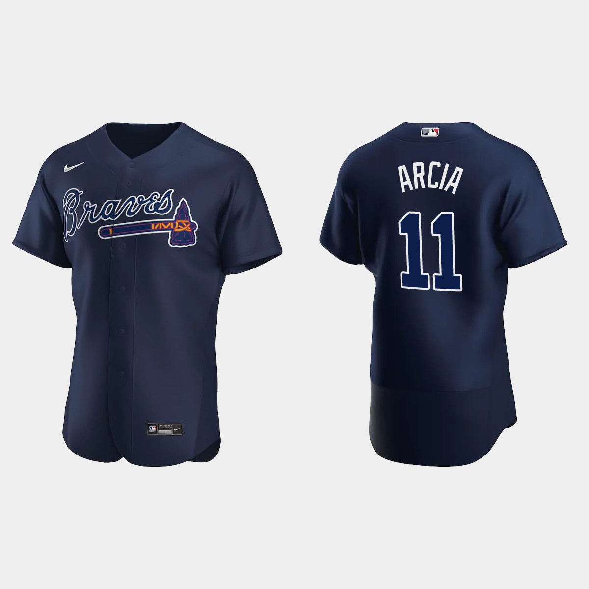 Orlando Arcia Atlanta Braves Jersey - Navy