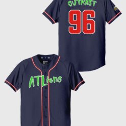 Outkast Atliens Atlanta Braves Navy Jersey - All Stitched