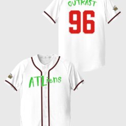 Outkast Atliens Atlanta Braves White Jersey - All Stitched