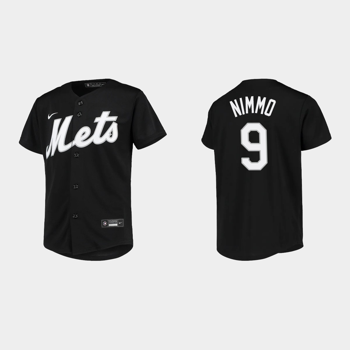 Youth New York Mets Brandon Nimmo Black Team Jersey V87