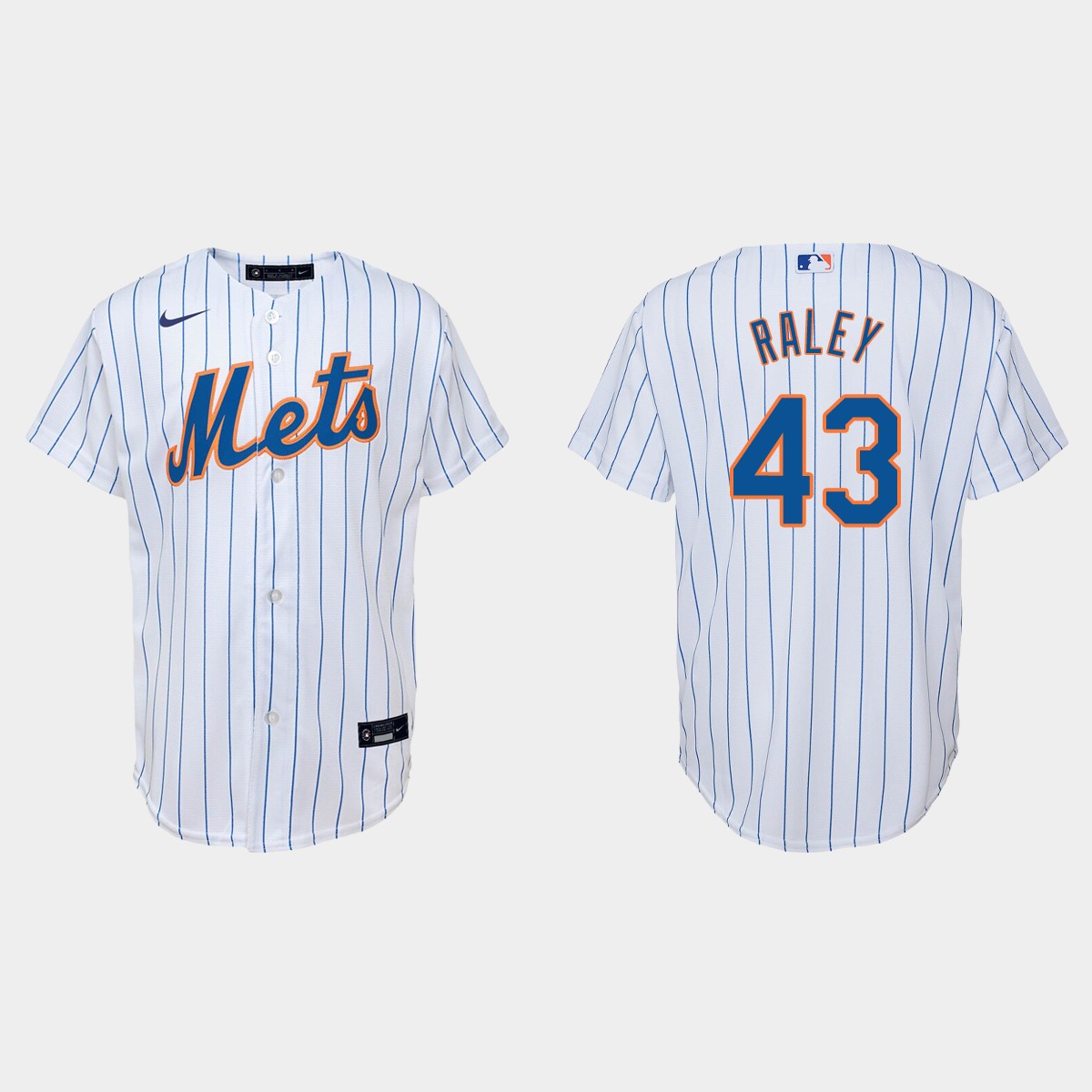 Youth New York Mets Brooks Raley White Home Jersey V67