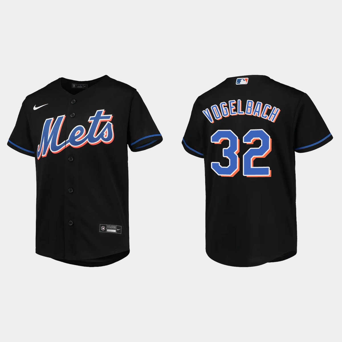 Youth New York Mets Daniel Vogelbach Black Alternate Jersey V66