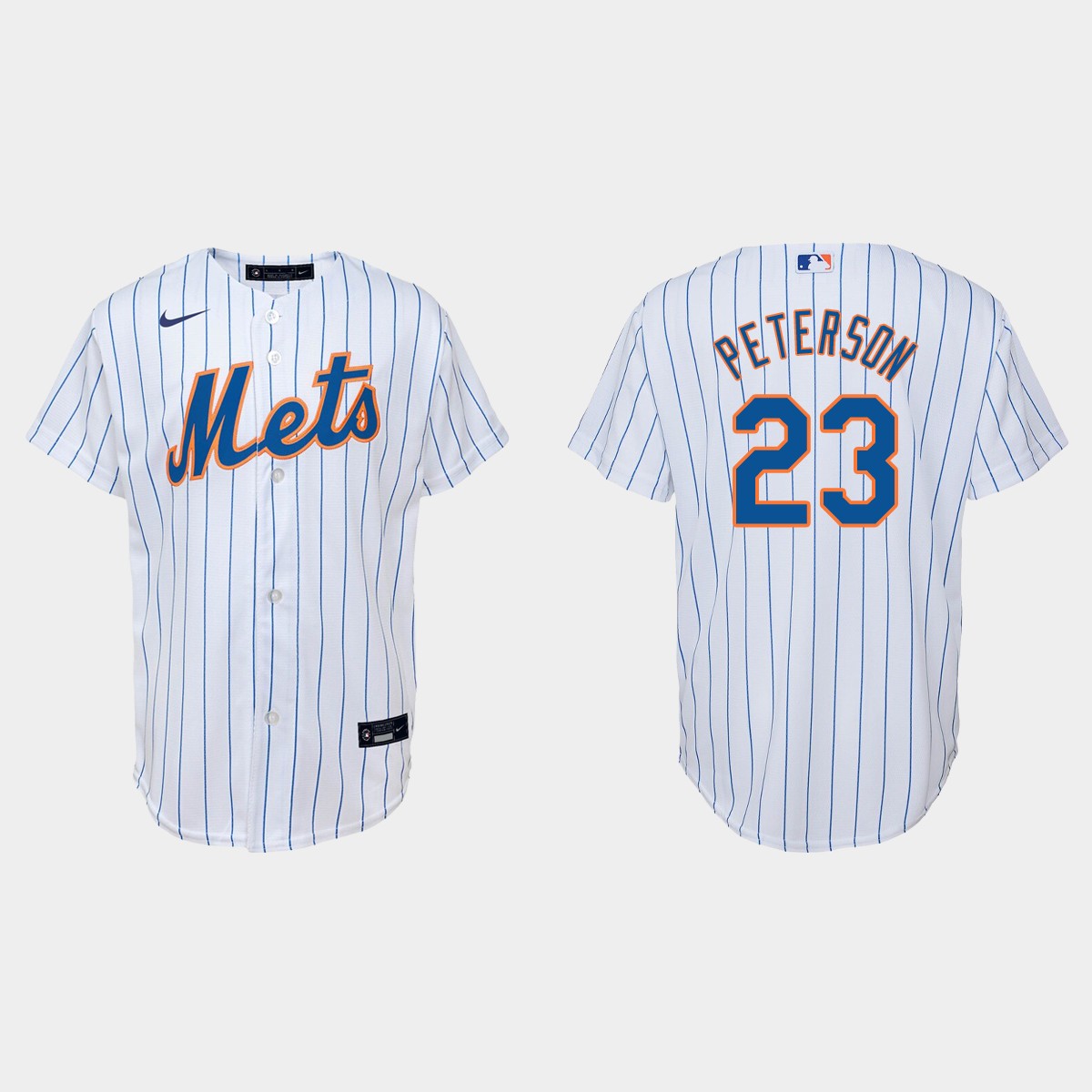 Youth New York Mets David Peterson White Home Jersey V77