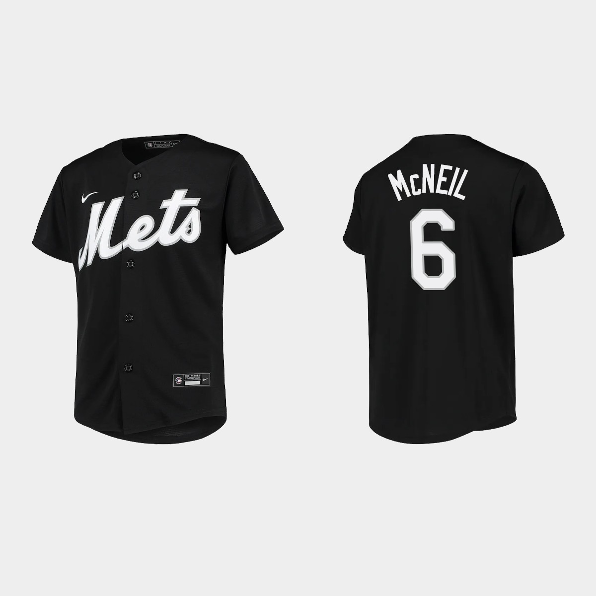Youth New York Mets Jeff McNeil Black Alternate Jersey V52
