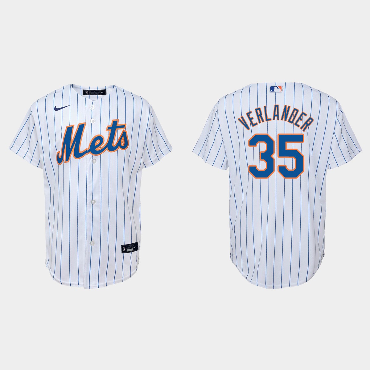 Youth New York Mets Justin Verlander White Home Jersey V53