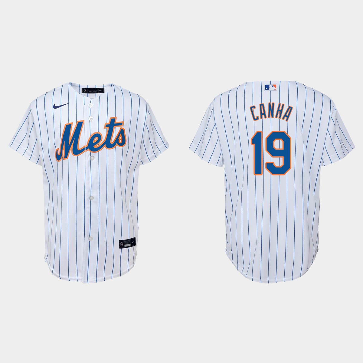 Youth New York Mets Mark Canha White Home Jersey V57