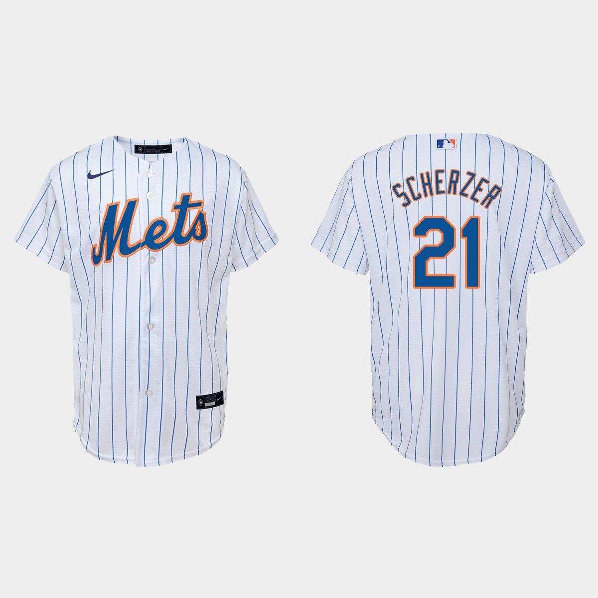 Youth New York Mets Max Scherzer White Home Jersey V46