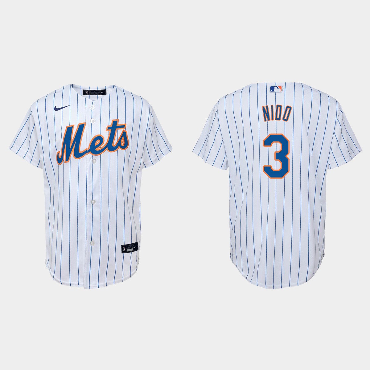 Youth New York Mets Tomas Nido White Home Jersey V54