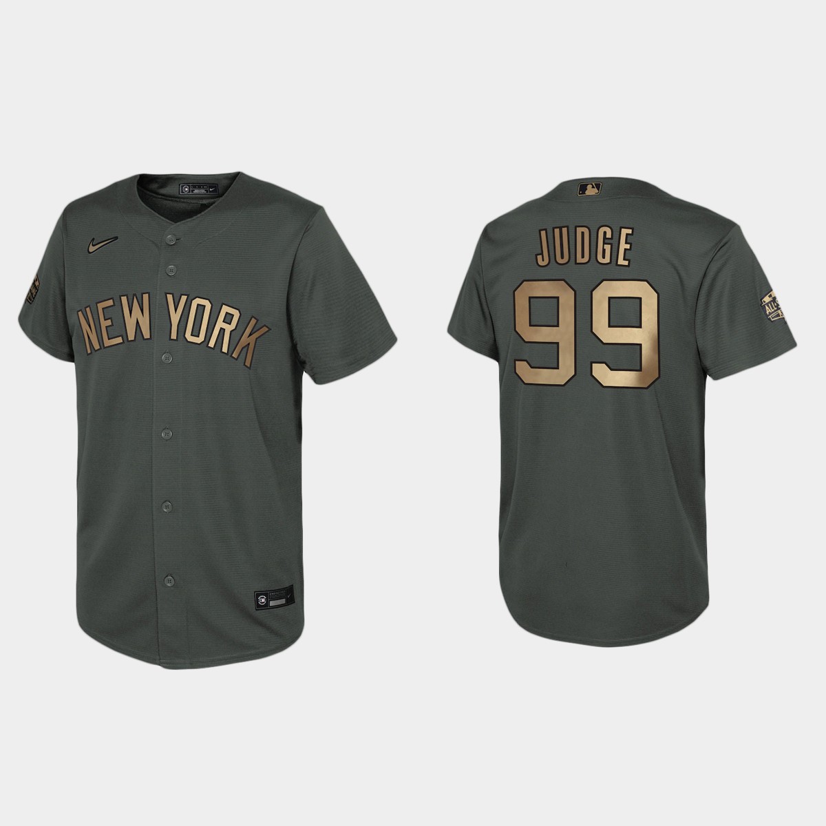 Youth New York Yankees Aaron Judge Charcoal 2022 All-Star Game Jersey