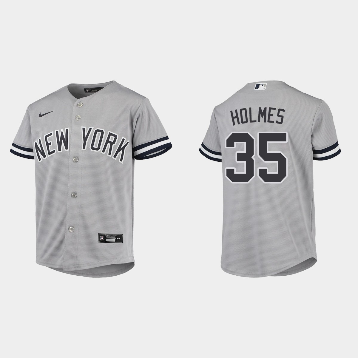 Youth New York Yankees Clay Holmes Gray Road Jersey