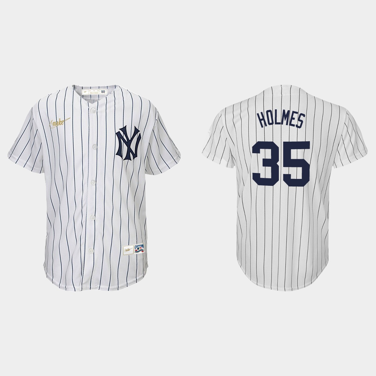 Youth New York Yankees Clay Holmes White Cooperstown Collection Jersey