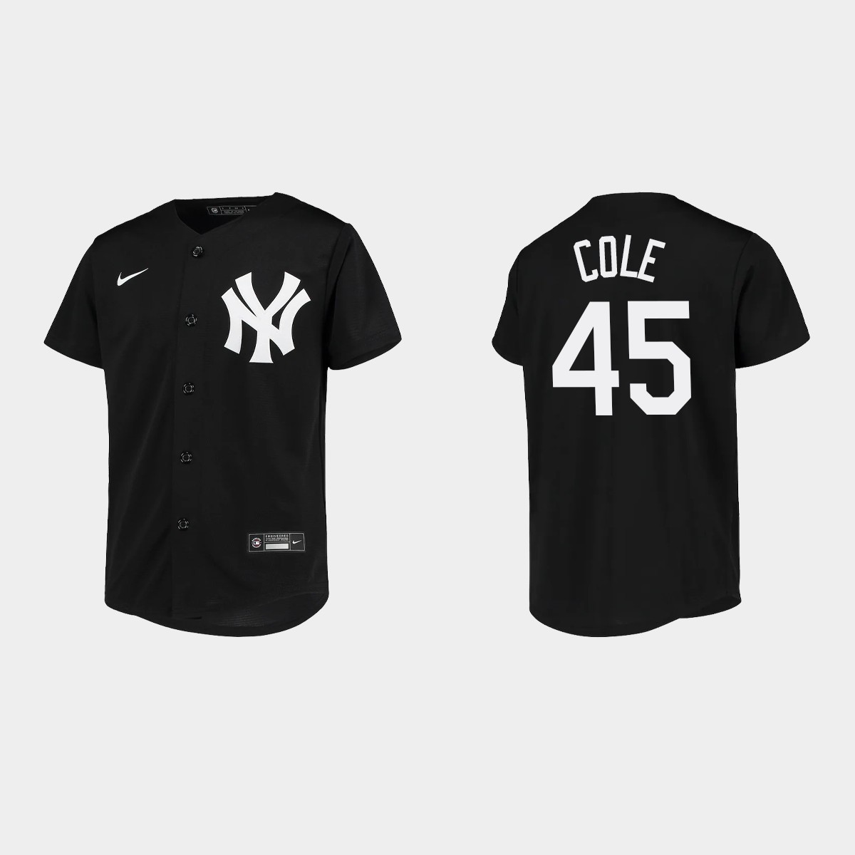Youth New York Yankees Gerrit Cole Black Team Jersey