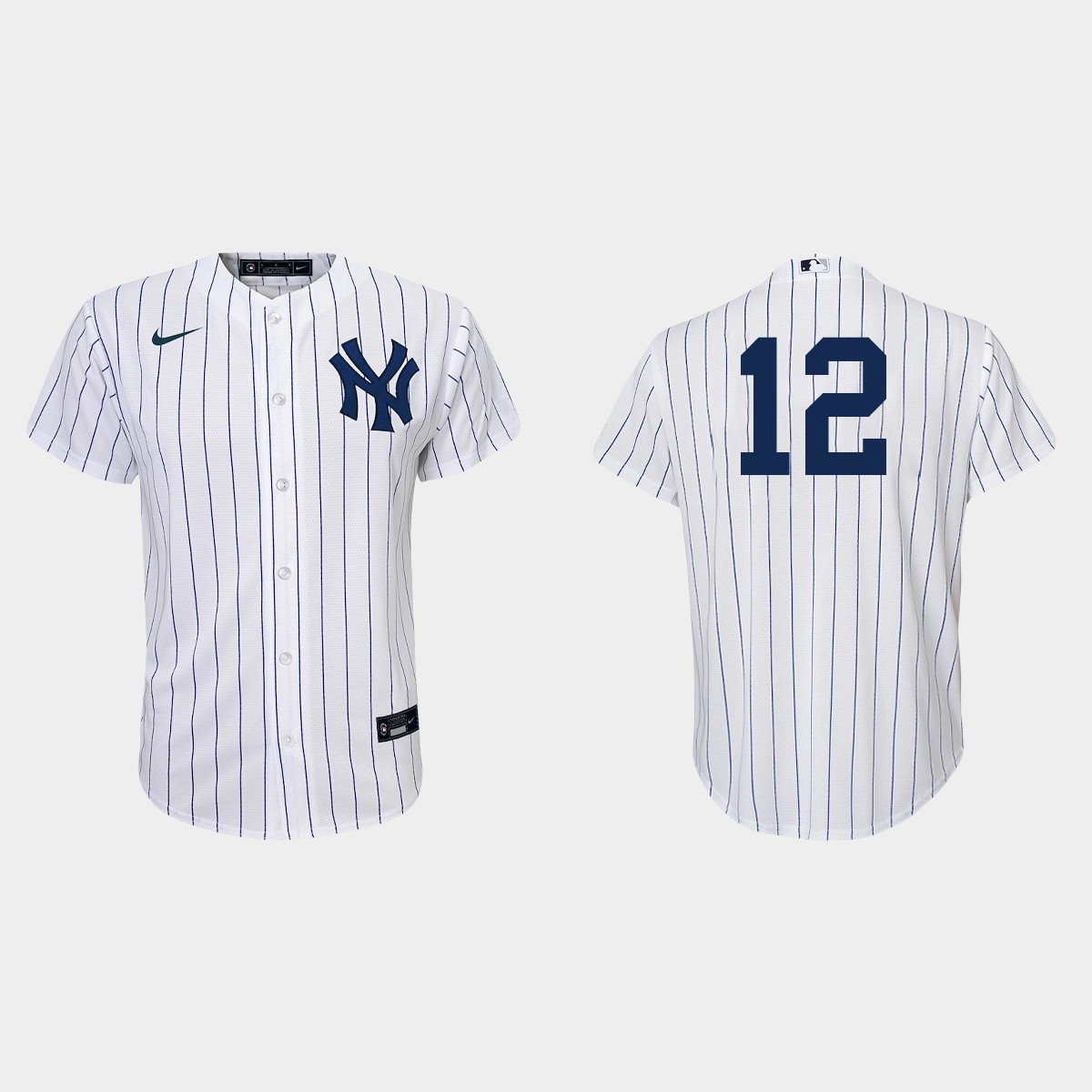 Youth New York Yankees Isiah Kiner-Falefa White Navy Home Jersey