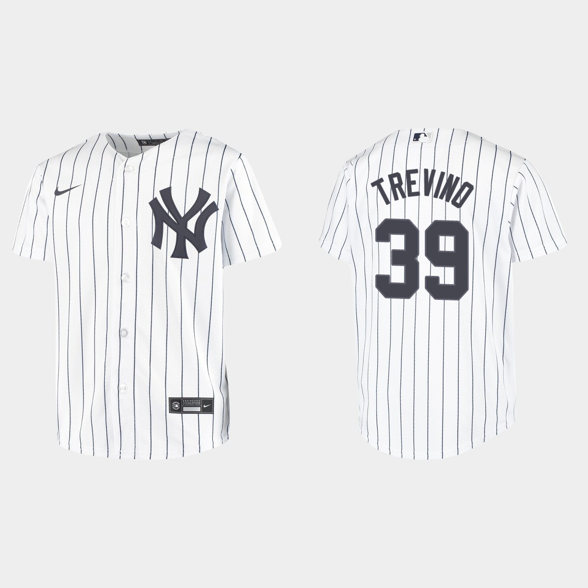 Youth New York Yankees Jose Trevino White Home Jersey