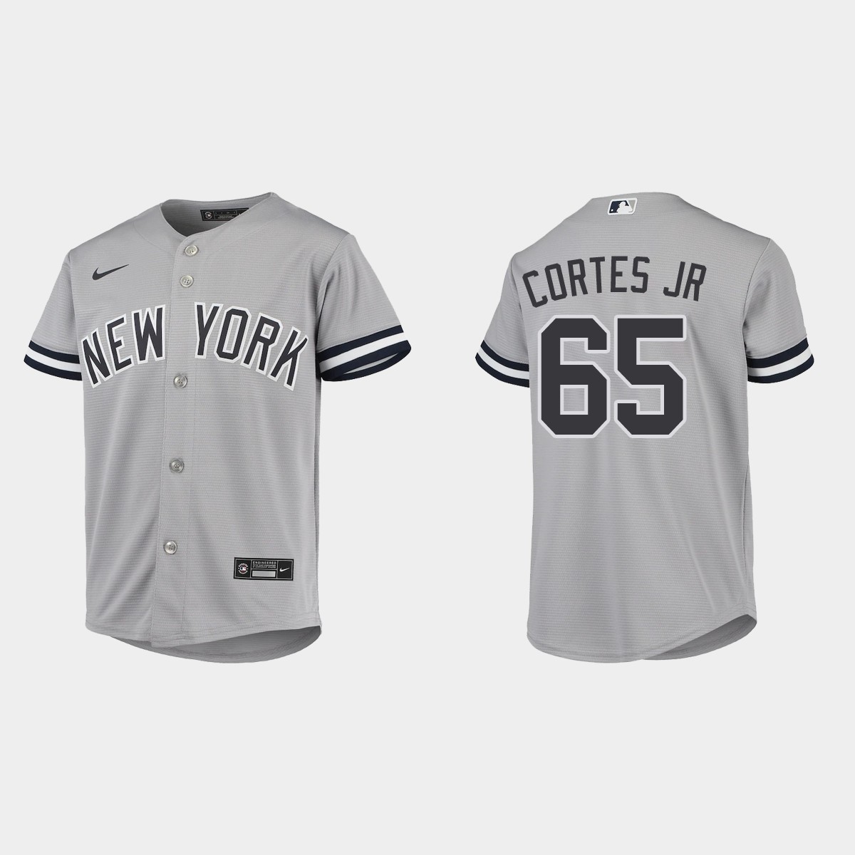 Youth New York Yankees Nestor Cortes Jr. Gray Road Jersey