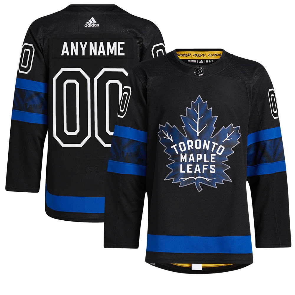  Authentic Toronto Maple Leafs X Drew House Alternate Custom Jersey - Black Custom Jerseys 