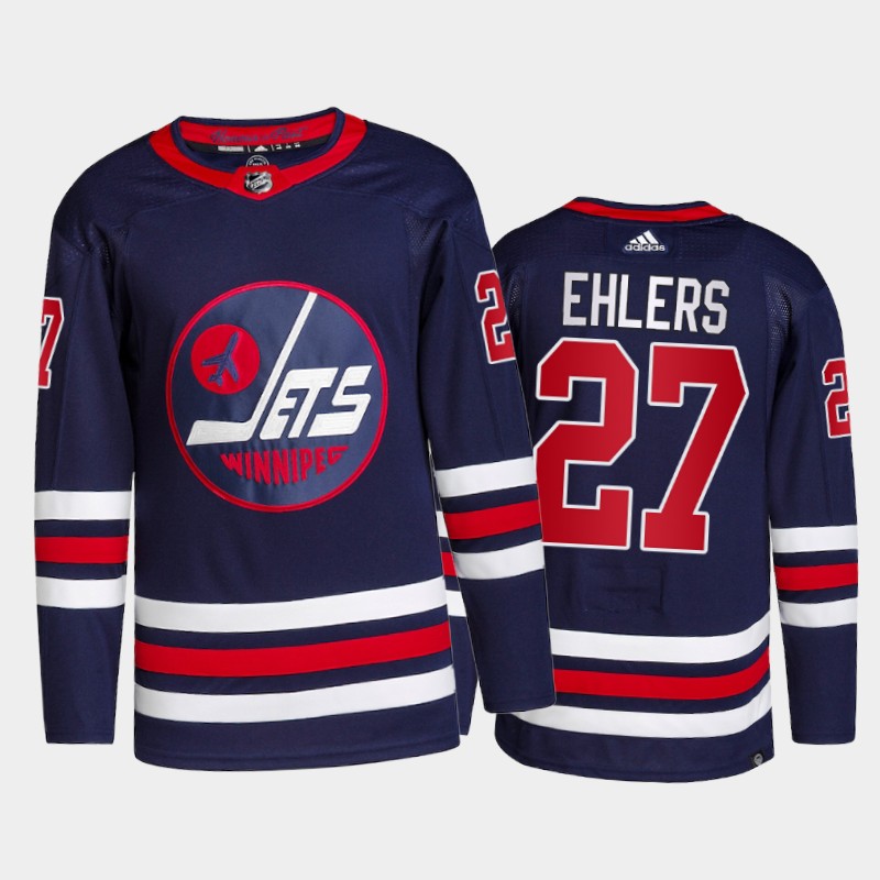 Nikolaj Ehlers Winnipeg Jets Alternate Jersey 2021-22 Navy #27 Primegreen Pro Uniform